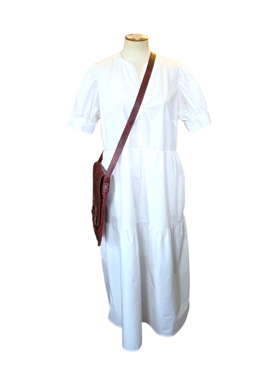 Who What Wear Dresses & Skirts - Who What Wear x Target White Tiered Dress Cotton Puff Sleeve Sundress Size L